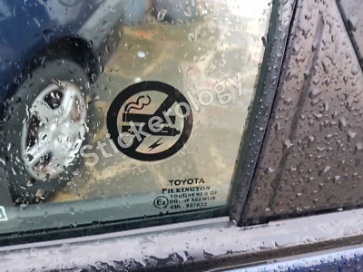 STICKEROLOGY 6 CLEAR NO SMOKING NO VAPING STICKERS VIEW BOTH SIDES GLASS SIGN STICKER BLACK