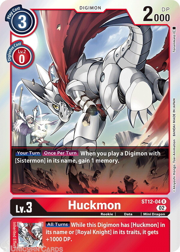 ST12-04 Huckmon Rare Mint Digimon Card