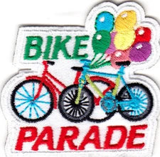 BIKE PARADE Iron On Patch Sports Biking Bicycle Biker