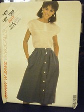 McCall's 2017 Misses Top Skirt Pattern - Size 6/8/10