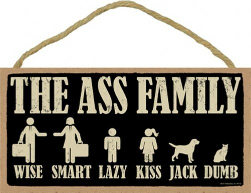 Family Couple And Kids Beware Of Wife Funny Metal Sign