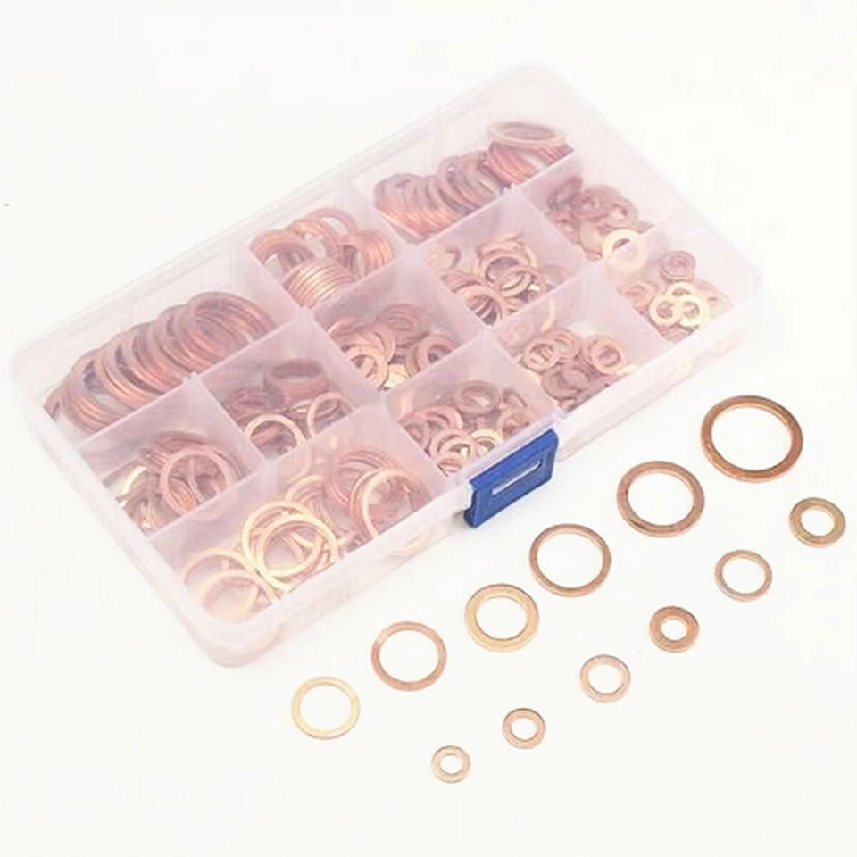 280X Motorcycle Bike Car SUV Brake Line Banjo Bolt Copper Crush Washers W/Case - Image 4 of 4