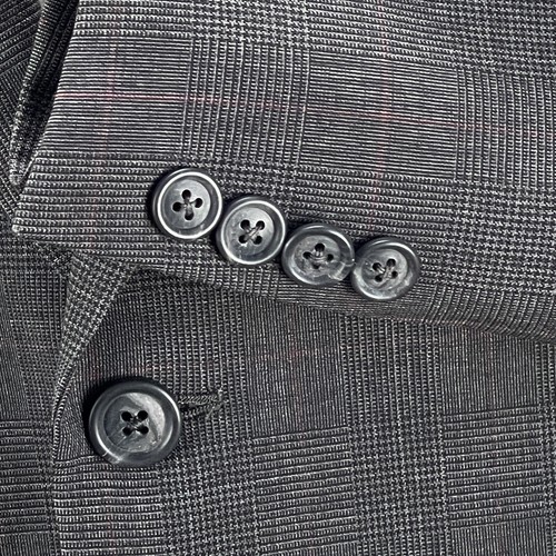 Vintage Samuelsohn Wool Sport Coat Mens 42L Gray Check Plaid Blazer Suit Jacket - Picture 7 of 15
