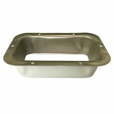 3"x4" Inch Aluminum Gutter Wide Flange Outlet - White Exterior - Pack of 10