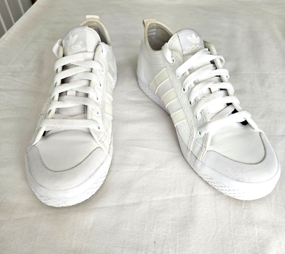 adidas gazelle silver green womens adidas Sleek Women's White Leather Trainers EF4935 main image 1