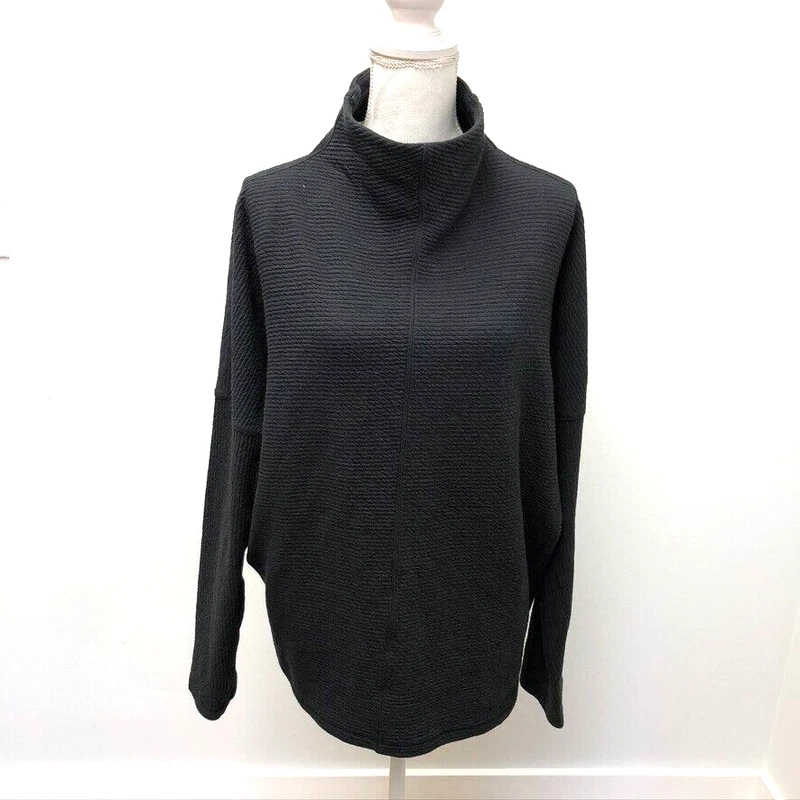 lululemon along the way mock neck long sleeve athleisure shirt