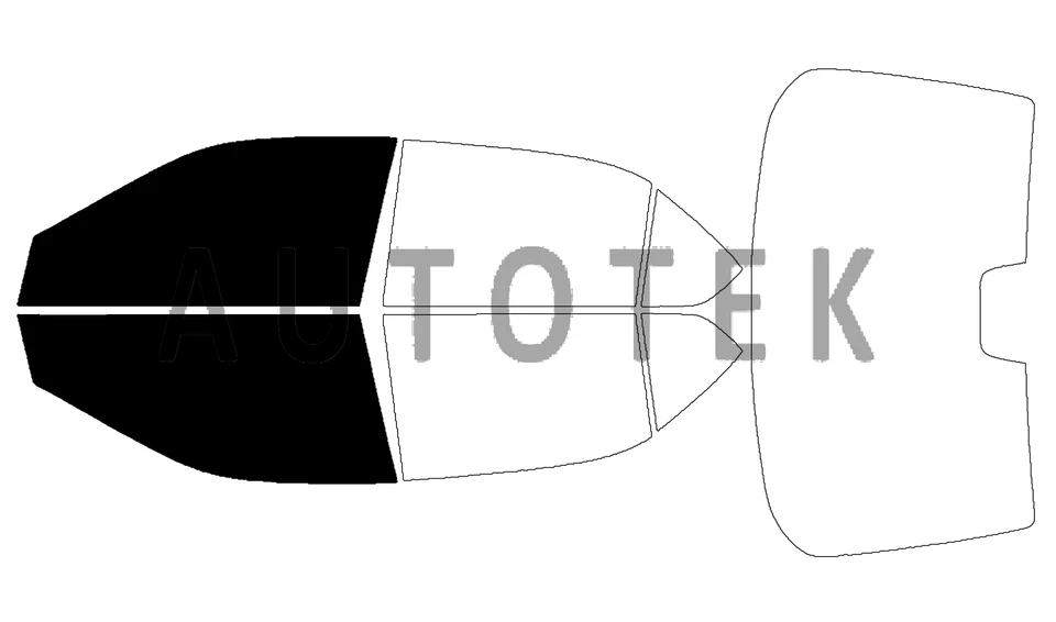 PreCut Film Front Two Door Windows Any Tint Shade % For Toyota Prius 2001-2003 - Image 2 of 4