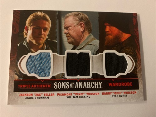 Sons Of Anarchy Trading Cards Authentic Triple Wardrobe Card Of “Jax”Piney&Opie. - Picture 7 of 12