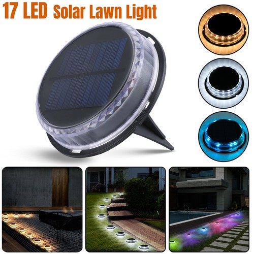 LED Solar Ground Light Outdoor Disk Buried Lighting Landscape Garden Yard Lawn - Picture 19 of 84