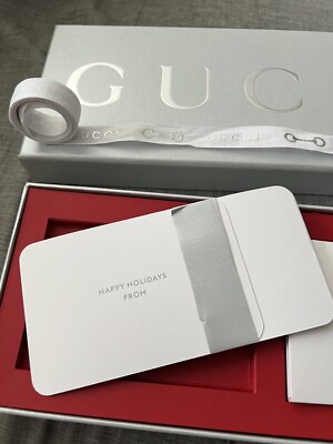 GUCCI New Holiday Greeting Note Card Box Set wEnvelopes VIP Gift