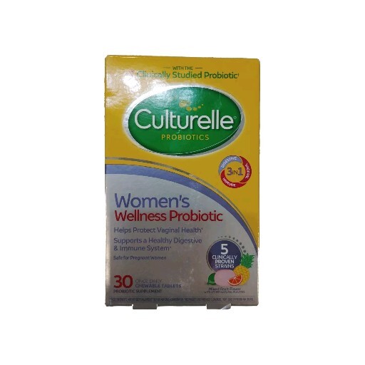Culturelle Women's Wellness Probiotic Vaginal Digestive 30 Chewable Exp 3/25