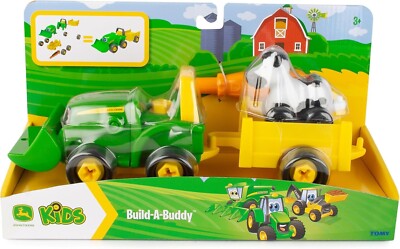 John Deere Build-a-Buddy - Bonnie Scoop Tractor with Wagon, Cow and Screwdriver