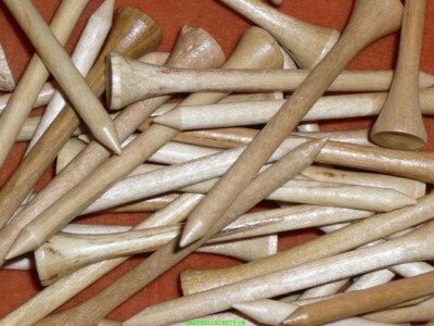 1000 HOLZTEES 8,3 CM 3 1/4 ZOLL FARBE NATUR GOLF TEES AUS HARTHOLZ NEU OVP