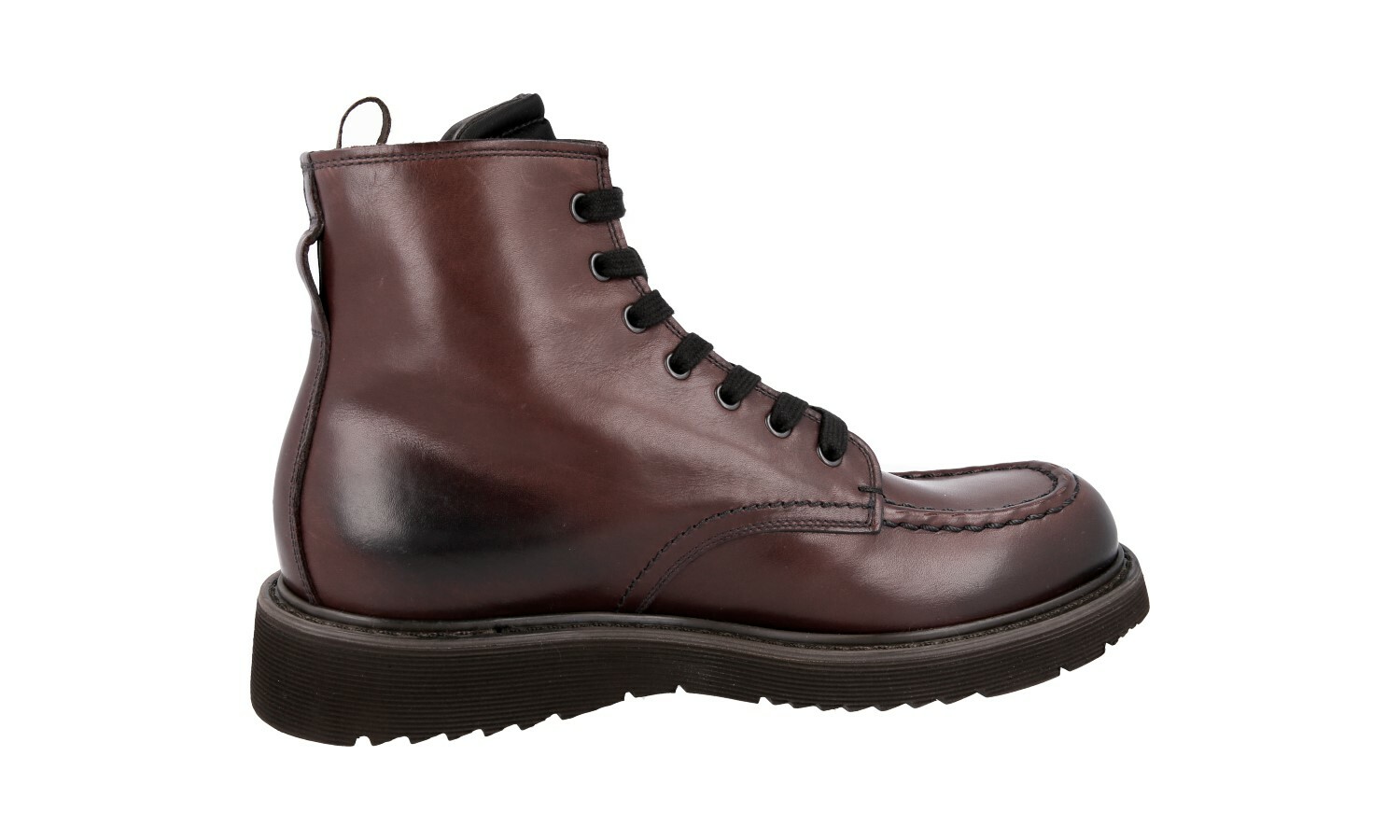 AUTH LUXURY PRADA HALF-BOOT SHOES 2TG003 CORDOVAN LEATHER NEW image 7