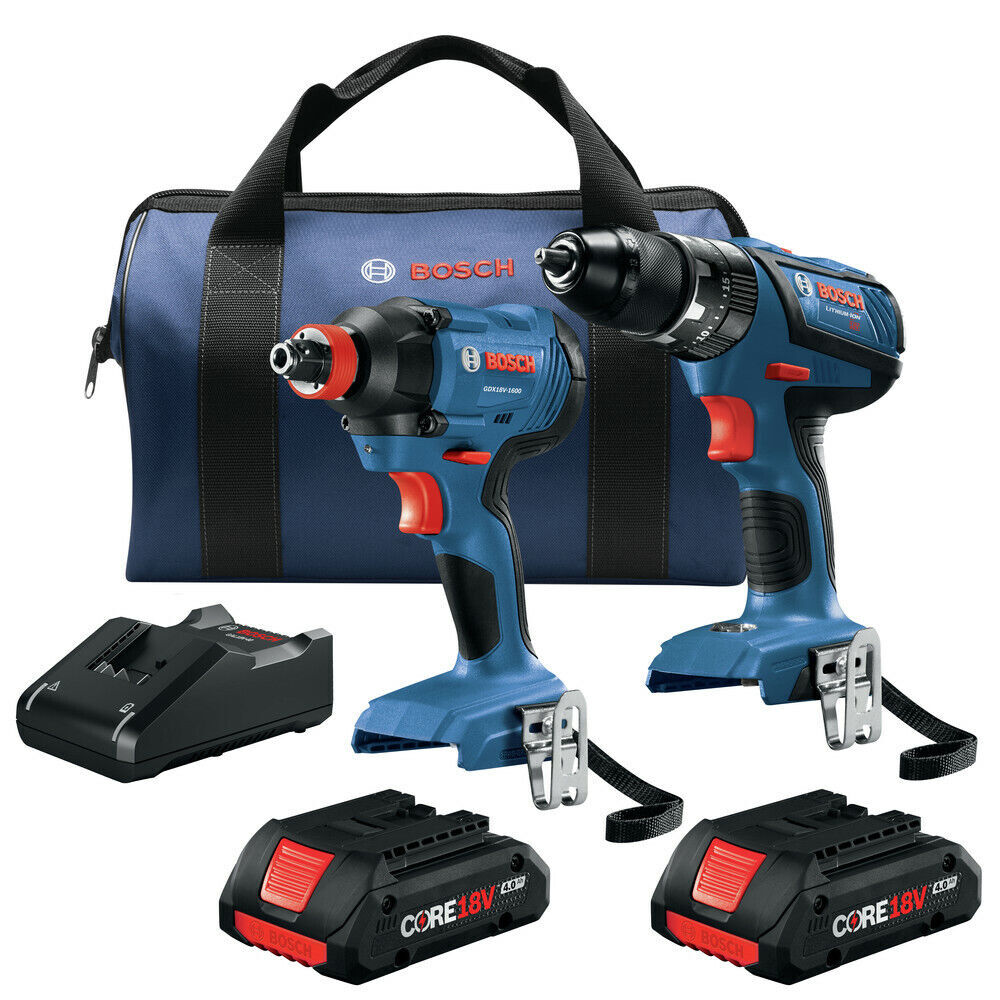 Bosch GXL18V-239B25-RT 18V 2-Tool 1/2 in. Hammer Drill Driver and 2-in ...