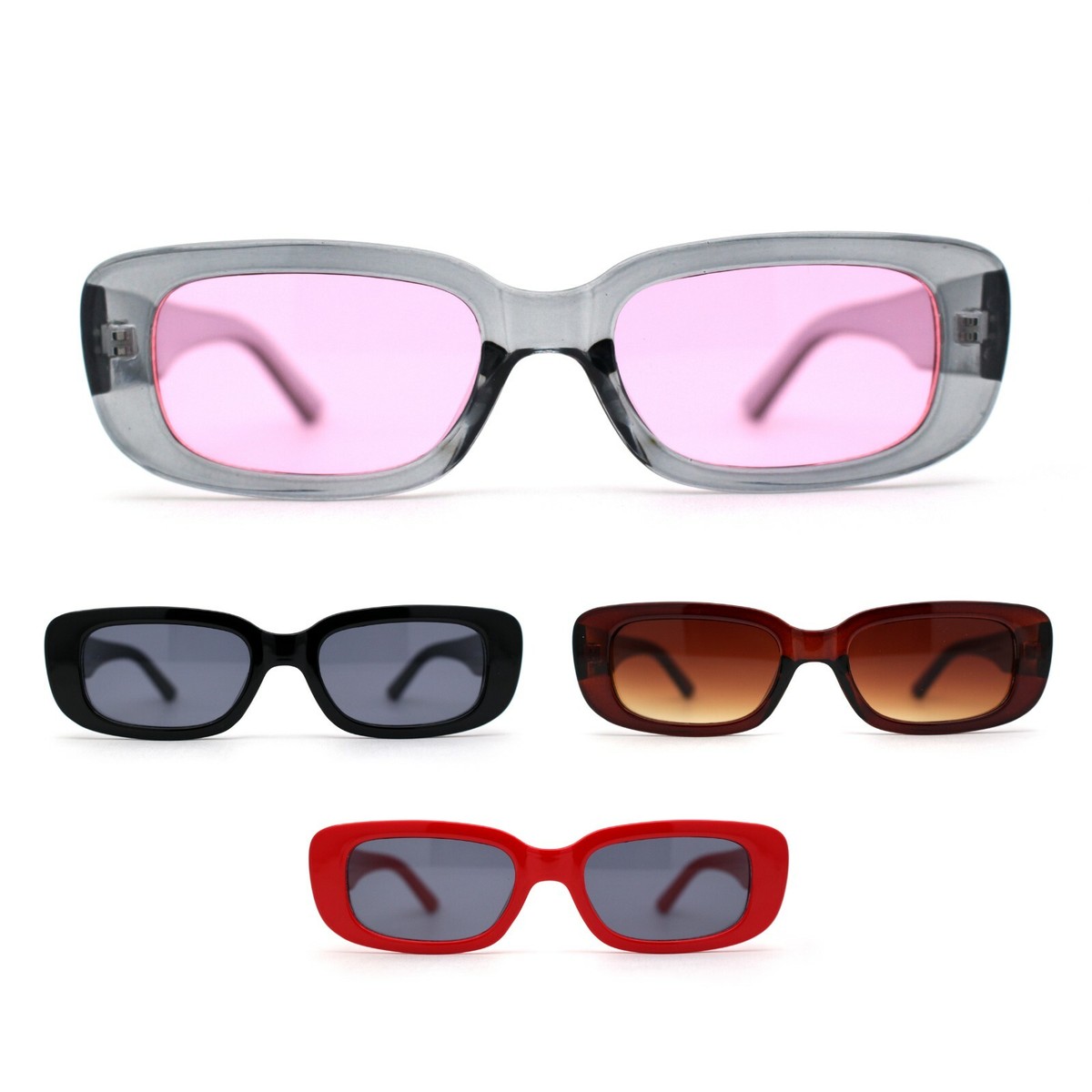 SA106 Womens Minimal Mod Rounded Rectangle Plastic  display picture 3