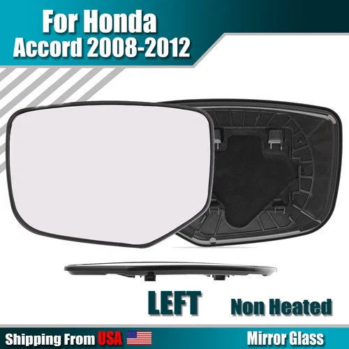 Driver Left Side Mirror Glass Replacement Non-Heated For 2008 -2012 Honda Accord