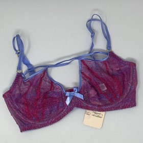 Agent Provocateur Darya Pink Blue Bra 32D NWT