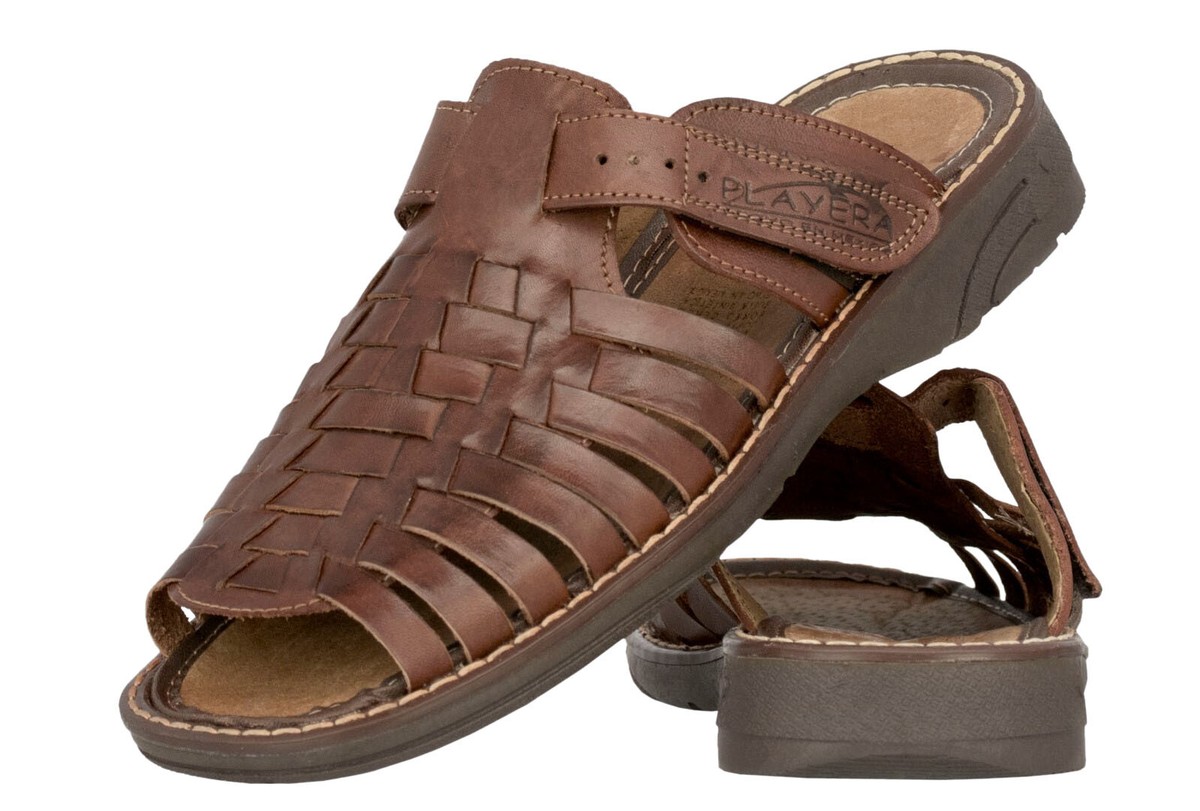 Mens Genuine Brown Chedron Authentic Mexican Huaraches  display picture 2
