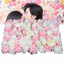 New 6 Artificial Flower Wall Hydrangea Panel Bouquet Wedding Party Home Decor
