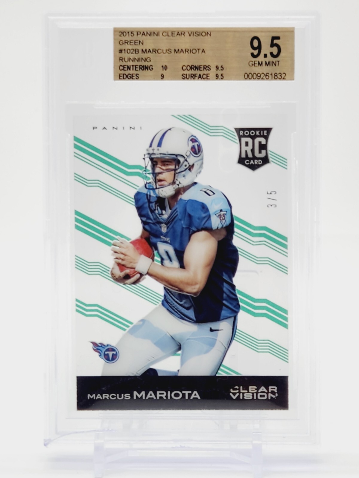 Marcus Mariota Panini Clear Vision #102 Running