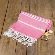 Turkish Beach Towel Prewashed 100% Cotton Soft Absorbent Quick Dry Sand Free ...