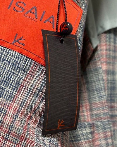 ISAIA napoli tailored jacket SAILOR size 44 cotton silk made in Italy from japan - Picture 5 of 9