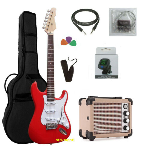 Chitarra Elettrica Stratocaster SMT kit Completo Amplificatore Accessori OFFERTA - Foto 1 di 2