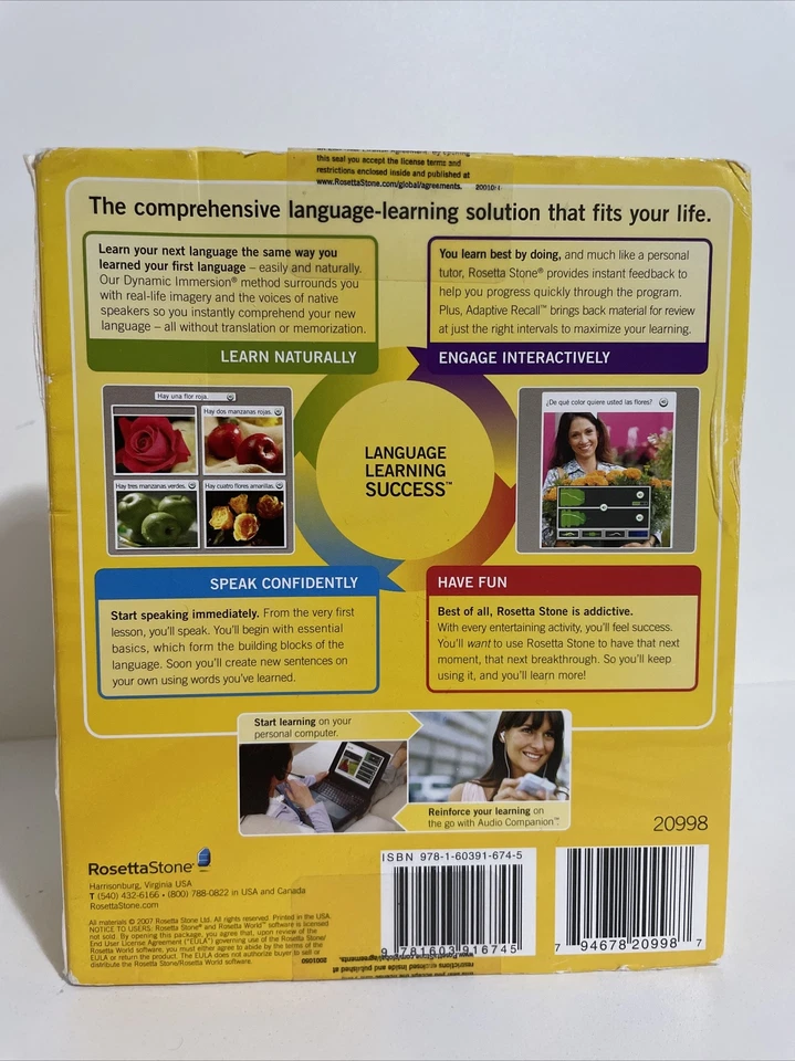 Rosetta Stone spanish 1 & 2, WIN / MAC - Image 2 of 4