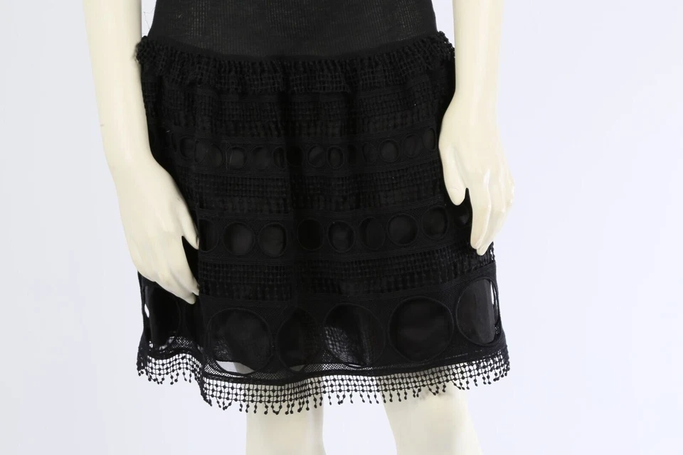 Vestido THREAD Social Negro Cintura Caída Algodón Encaje Talla 0 Foto 3 de 4