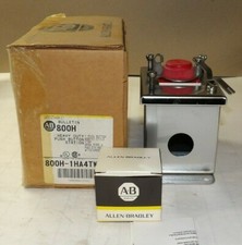NEW ALLEN BRADLEY STAINLESS STEEL PUSHBUTTON STATION RED "STOP" 800H-1HA4TW