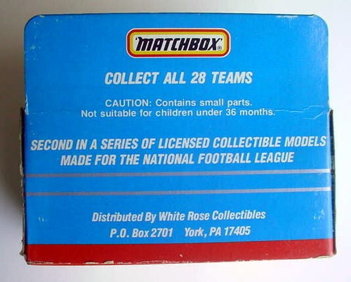 NIB 1991 Matchbox Washington Redskins Diecast Delivery Truck NFL Football Team - Picture 6 of 7