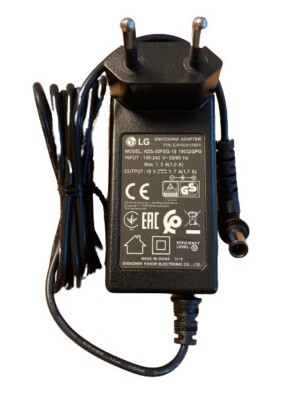 LG LED LCD Monitor AC Adapter Netzteil 19 V 1,7 ADS-40FSG-19 original EU stecker