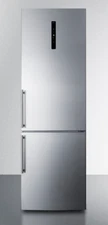 Summit 24" Wide, Bottom Freezer Refrigerator w/ Icemaker, FFBF249SS2IM