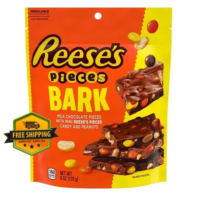 Reese's Pieces Peanut Milk Chocolate Bark   6 oz Bag