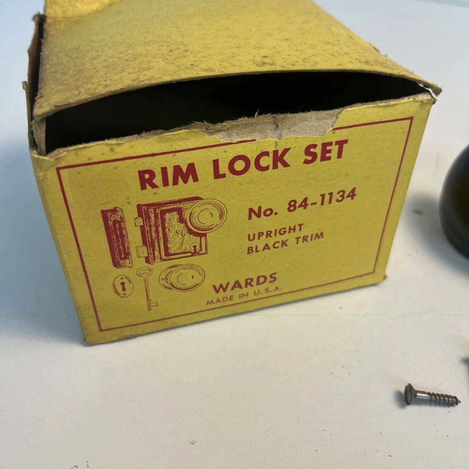 Juego de Cerraduras de Llanta Wards Vintage Nº 84-1134 Completo con Llave Esqueleto y Perillas EE. UU. Foto 2 de 4