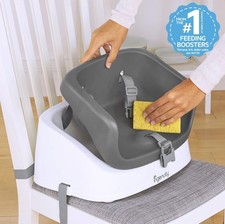 Ingenuity SmartClean Toddler Booster Seat, Slate, Dining and Feeding Seat Travel