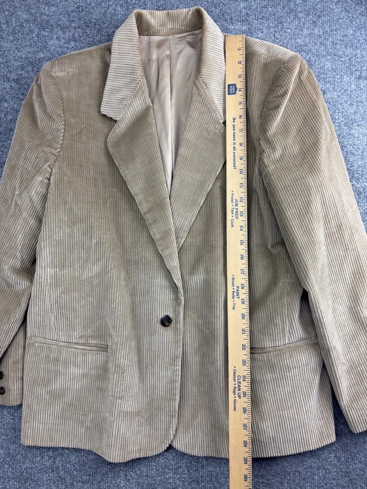 Chaqueta Blazer Orvis De Colección Para Mujer 18 Tostada Pana Bolsillos de Un Pecho Hecha en EE. UU. Foto 2 de 4