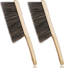 2 Pieces Wooden Handle Bench Brushes Horse Hair Brushes Soft