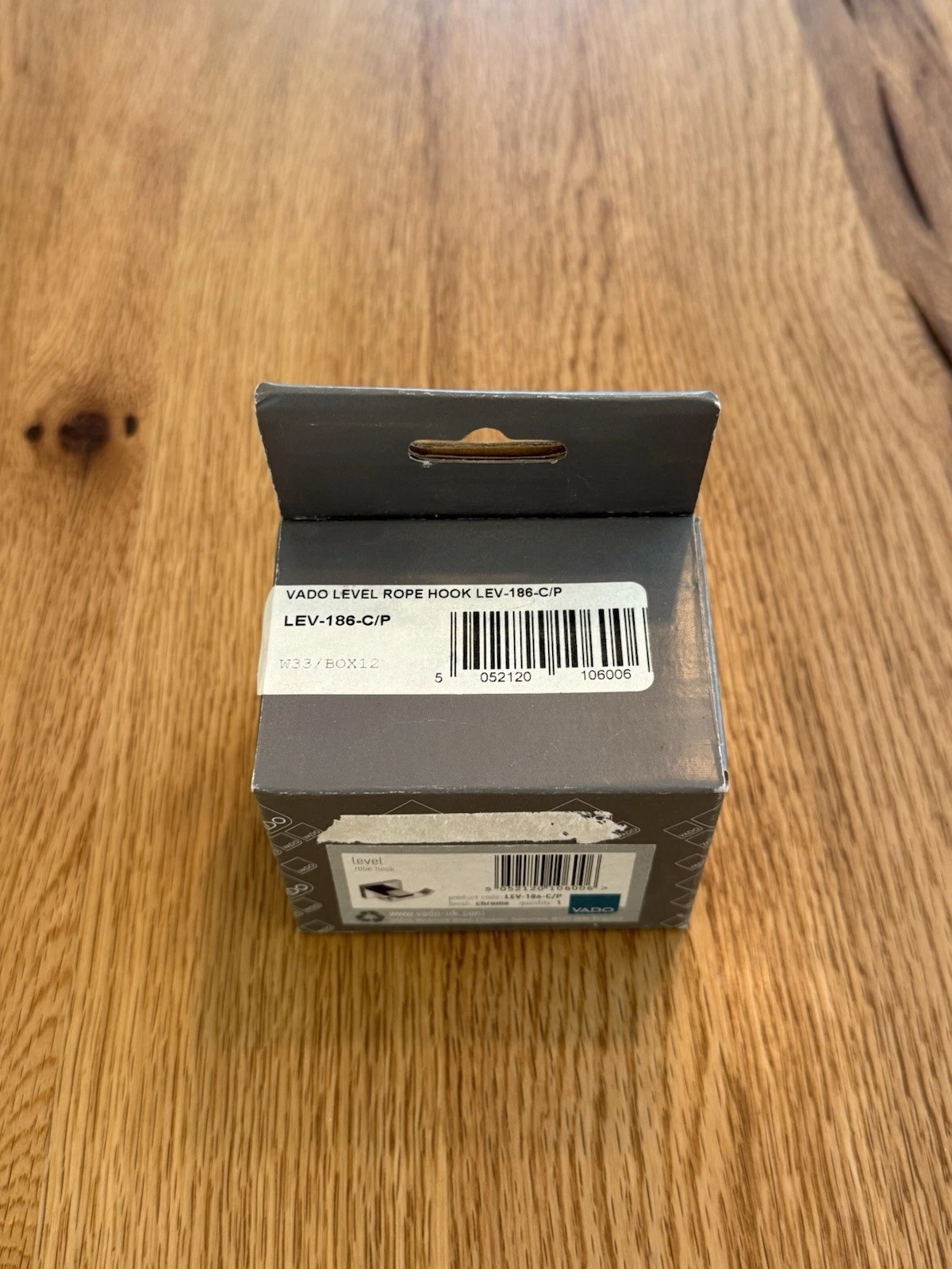 Vado Level Robe Hook Chrome LEV-186-C/P - Brand New Boxed 2