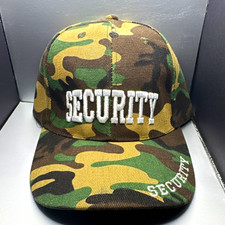 Camouflage SECURITY Embroidered Baseball Cap Hat Unisex Casual Security