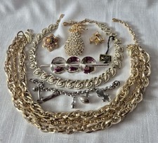 Lotto gioielli vintage Coro spille collane bracciale usato in ottime condizioni spedizione gratuita