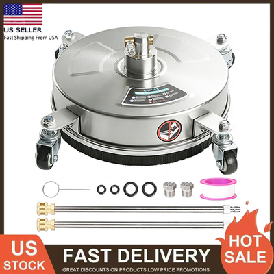 #ad 14quot; Pressure Washer Surface Cleaner 4000PSI w 4 Wheels for Sidewalk amp; Driveway $52.62