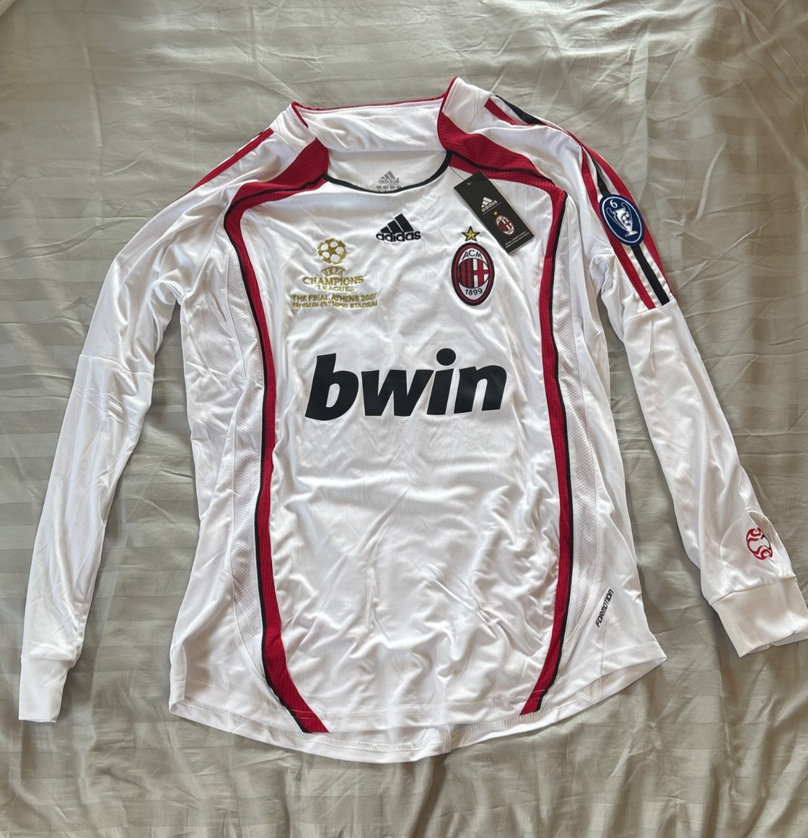 06-07 ACミラン KAKA' 3番 長袖 シャツ Kaka Milan 06/07 Away Champions League Final Long Sleeve Replica