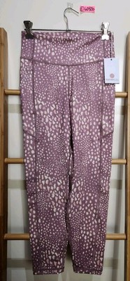 Dharma Bums Pink 7/8 Printed Activewear Leggings S BNWT