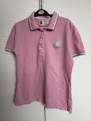 Vintage Wimbledon Tennis Poloshirt Damen 10 Pink AELTC RASENCLUB Retro