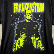 FRANKENSTEIN HORROR SHIRT Large GREEN Casual Movie Universal Monster NWT