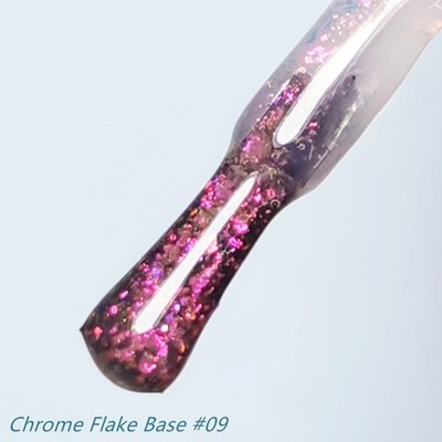 Chrome Flakes Base Coat Gel Nail Polish Glitter UV LED Soak Off Manicure Art