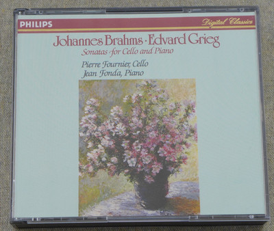 BRAHMS + GRIEG - SONATAS FOR CELLO AND PIANO - PIERRE FOURNIER, CELLO  -JAPAN