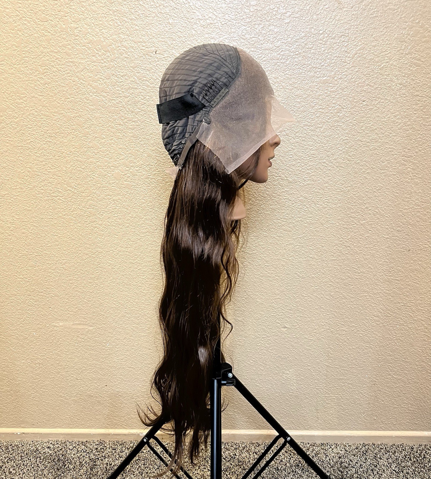New 32” Chocolate Brown Body Wave 13x4 Lace Front Human Hair Blend Wig ...